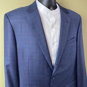 Brooks Brothers Sport Coat Blazer Mens 42L Reda 1865 Wool Blue Check Madison Fit